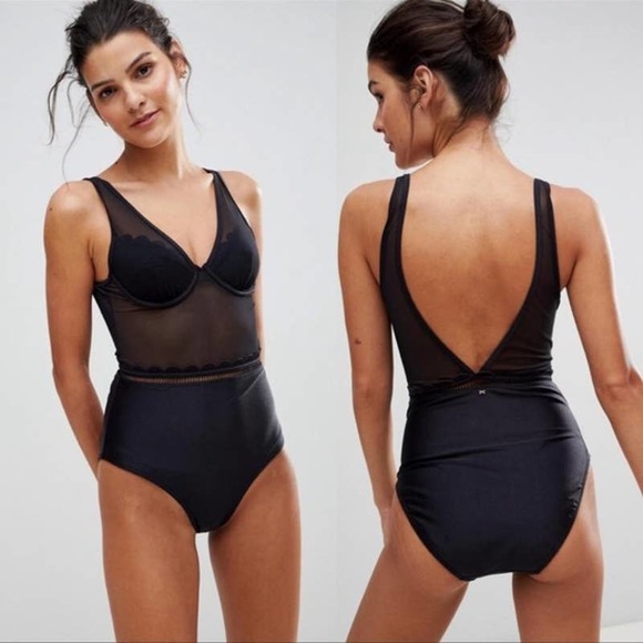 Ted Baker Other - NWT Ted Baker 34C / 34D Scalloped Mesh One Piece